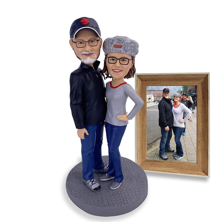 Custom Bobblehead Personalized Figurines For Wedding Cake Topper