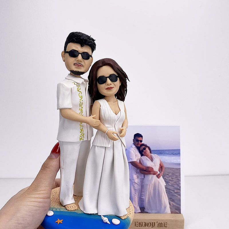 Custom Bobblehead Personalized Figurines For Wedding Cake Topper