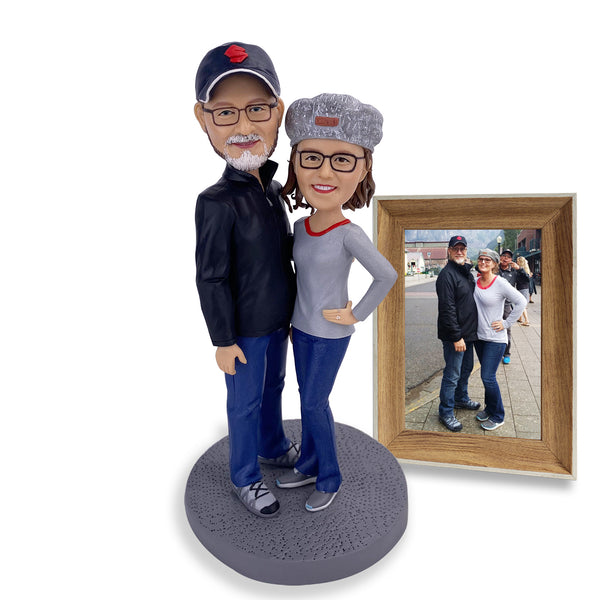 Custom Couples Bobbleheads Personalized Marriage Anniversary Gift