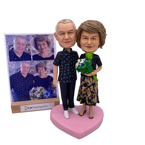 Custom Couples Bobbleheads Personalized Marriage Anniversary Gift