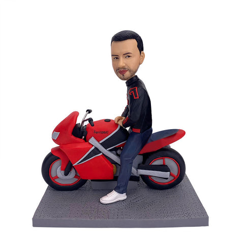 Fully Customizable Figure Bobblehead - 1 Person & Motorcycle