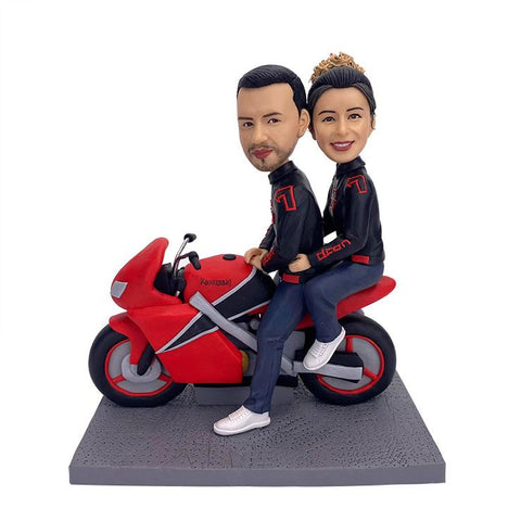 Fully Customizable Figure Bobblehead - 2 Person & Motorcycle